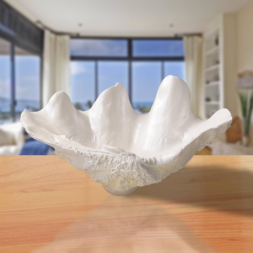 Decorative Bowl Entryway Table Decor - Resin Clam Shells Bowls Seashell Beach Console Table Home ... | Amazon (US)