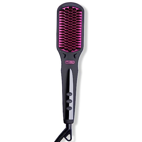 TYMO One-Step Hair Straightening Brush with Negative Ions, Ceramic Heating, 16 Temperature Settings, LCD Display, and Anti-Scald Safety Design for All Ages | Amazon (US)