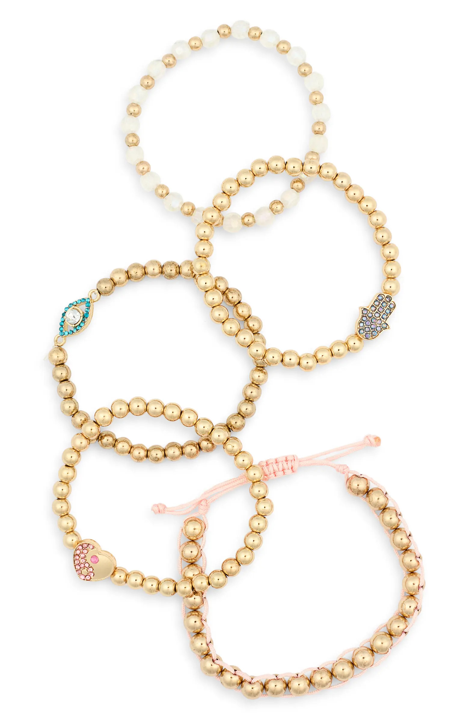 Capelli New York Kids' Assorted Set of 5 Beaded Bracelets | Nordstrom | Nordstrom