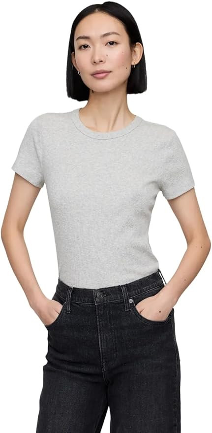 Gap Women's Solid Rib Knit Top | Amazon (US)