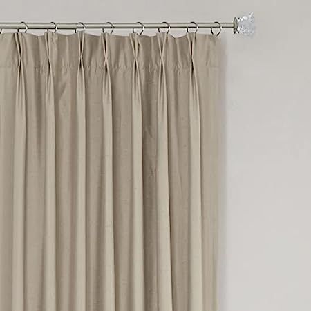 IYUEGO Pinch Pleat Solid Thermal Insulated 95% Blackout Patio Door Curtain Panel Drape for Traverse  | Amazon (US)