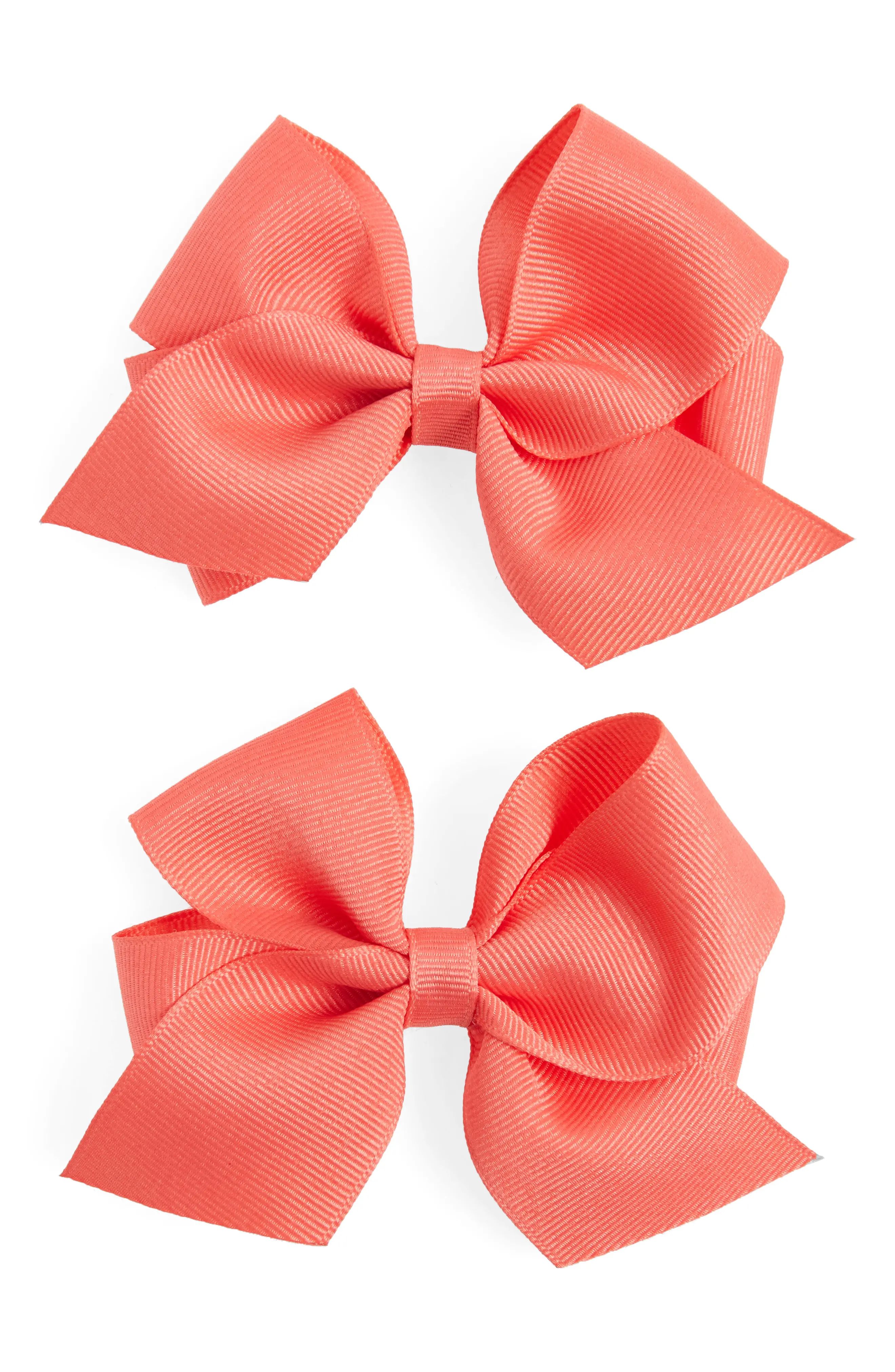 Plh Bows Bow Clips, Size One Size - Orange | Nordstrom