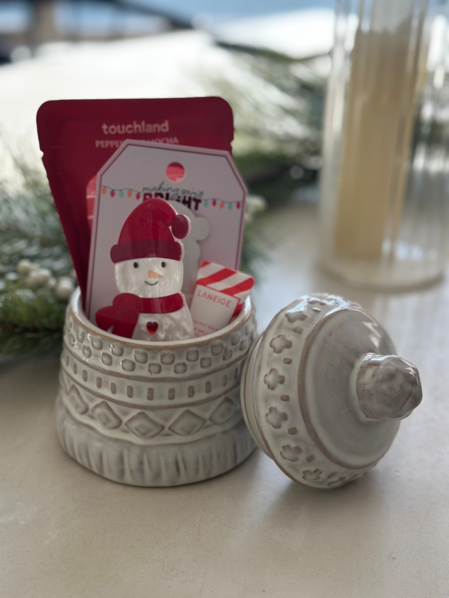 $5 ceramic lidded winter hat jar from Target 

#LTKGiftGuide #LTKHoliday