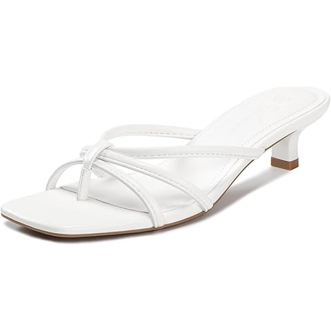 Women's Spaghetti Strap Square Open Toe Kitten Heel High Heel Sandals, Knot Design, Summer Fashio... | Amazon (US)