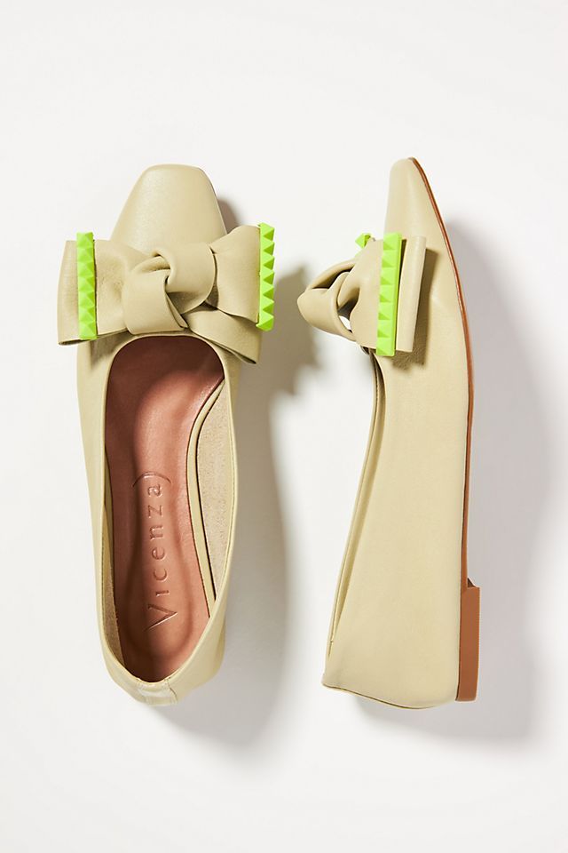 Bow Square-Toe Flats | Anthropologie (US)