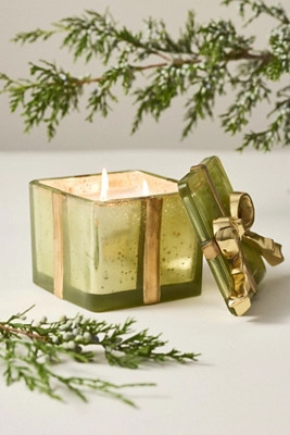 Giftbox Woody Juniper & Cedar Glass Candle | Anthropologie (US)