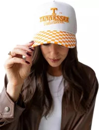 Gameday Social Women's Tennessee Volunteers Orange/White Adjustable Checkered Hat  5  (1) | DICK'S Sporting Goods