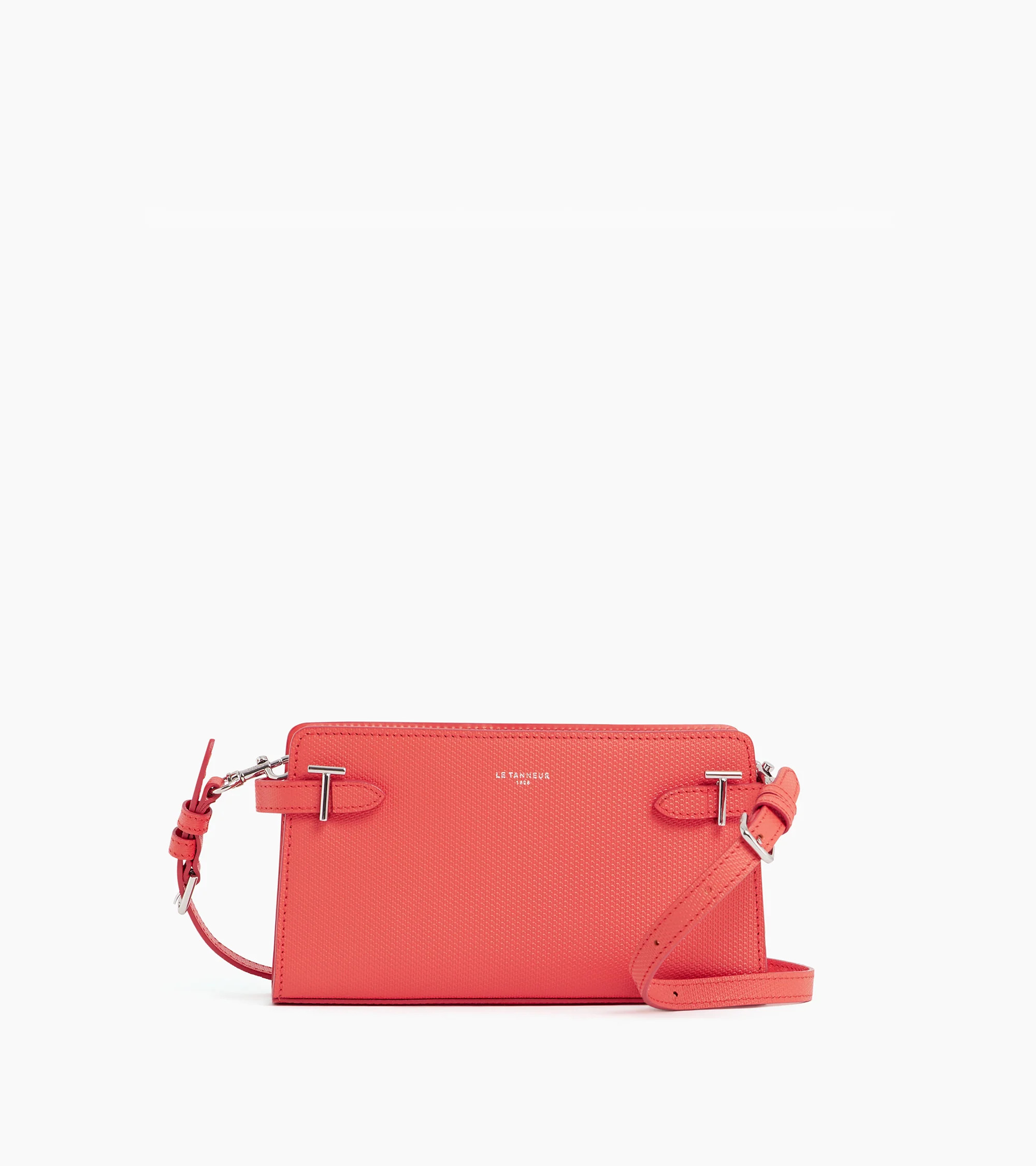 Emilie small shoulder bag in signature T leather | Le Tanneur