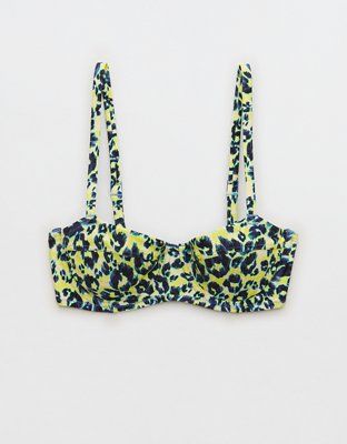 Aerie Leopard Unlined Underwire Bikini Top | Aerie