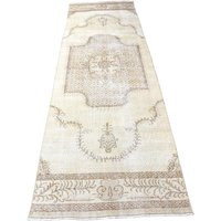 Beige Runner Rug, Turkish Handmade Traditional Runner, 9.8 X 2.8 Feet, Faded Decorative Boho Runner, Pastel | Etsy (US)