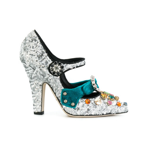 Dolce & Gabbana Sapato com paetês - Metallic | FarFetch BR