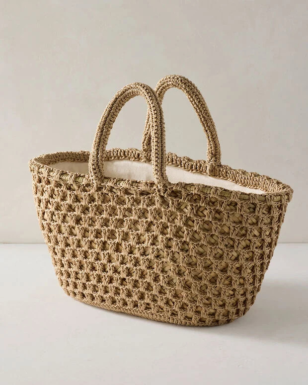 Woven Rope and Straw Tote | Talbots