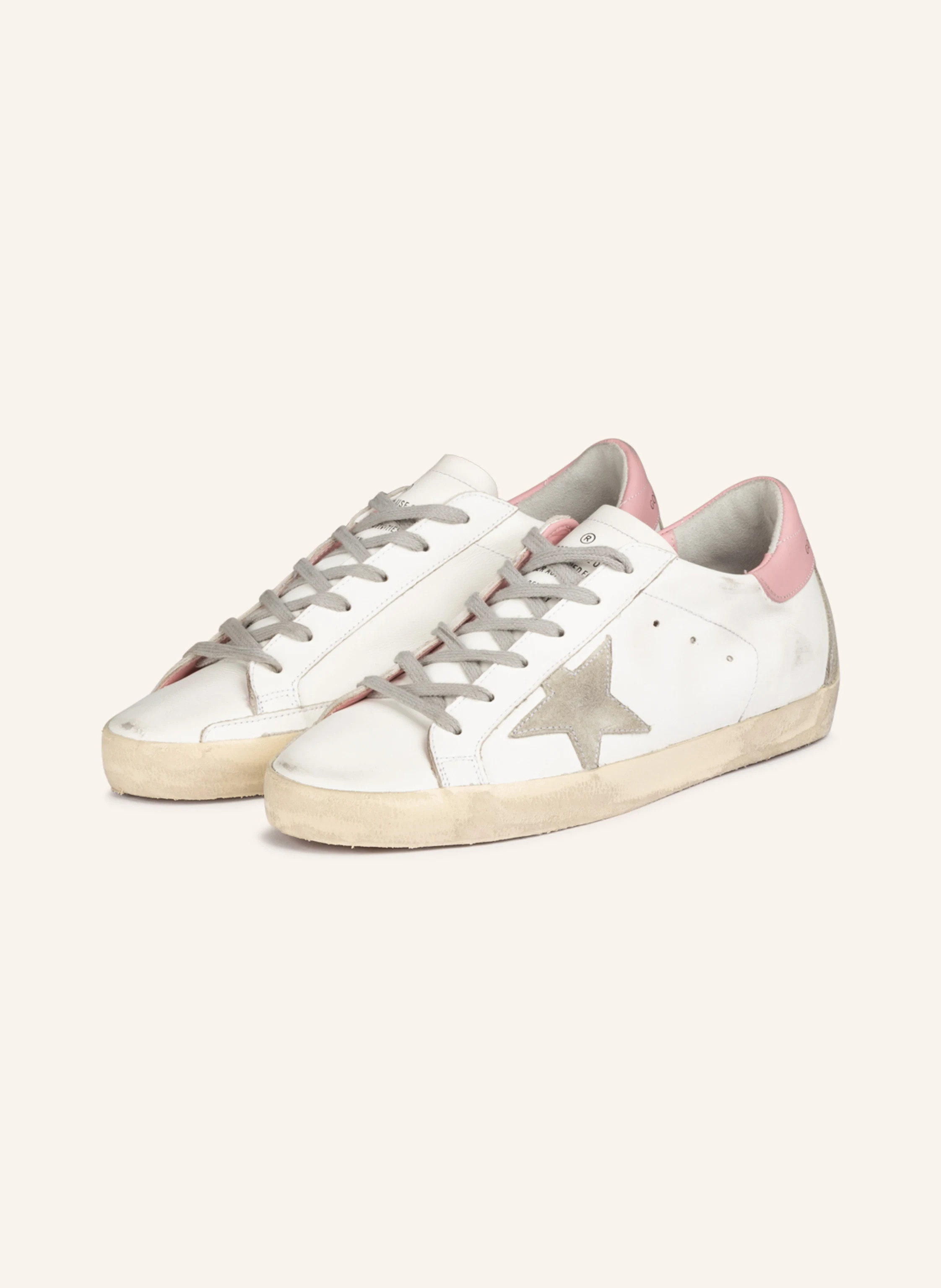 GOLDEN GOOSE Sneaker SUPER-STAR in weiss / rosa / grau | Breuninger (DACH)