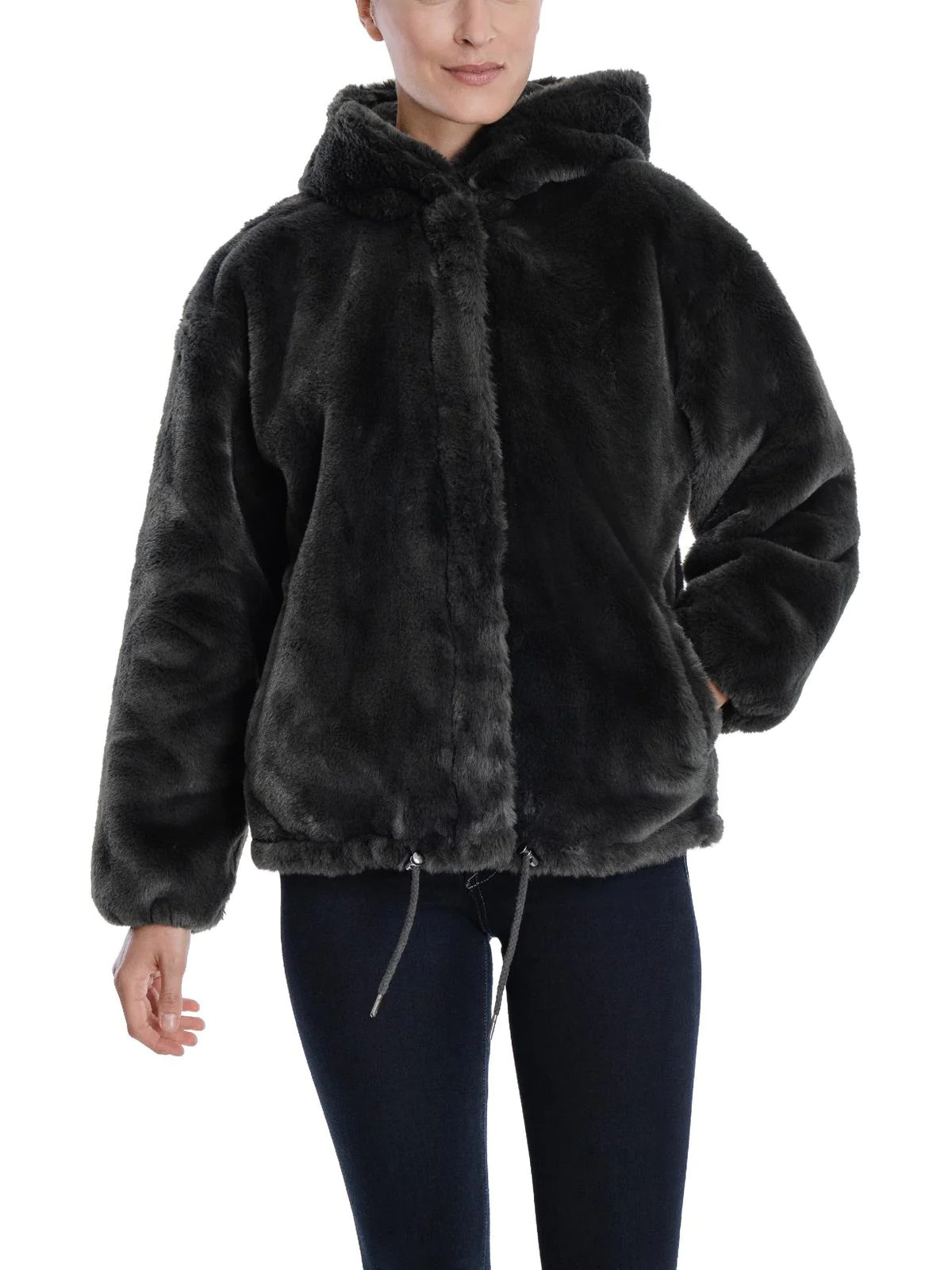 Womens Lightweight Cold Weather Faux Fur Coat | Shop Simon