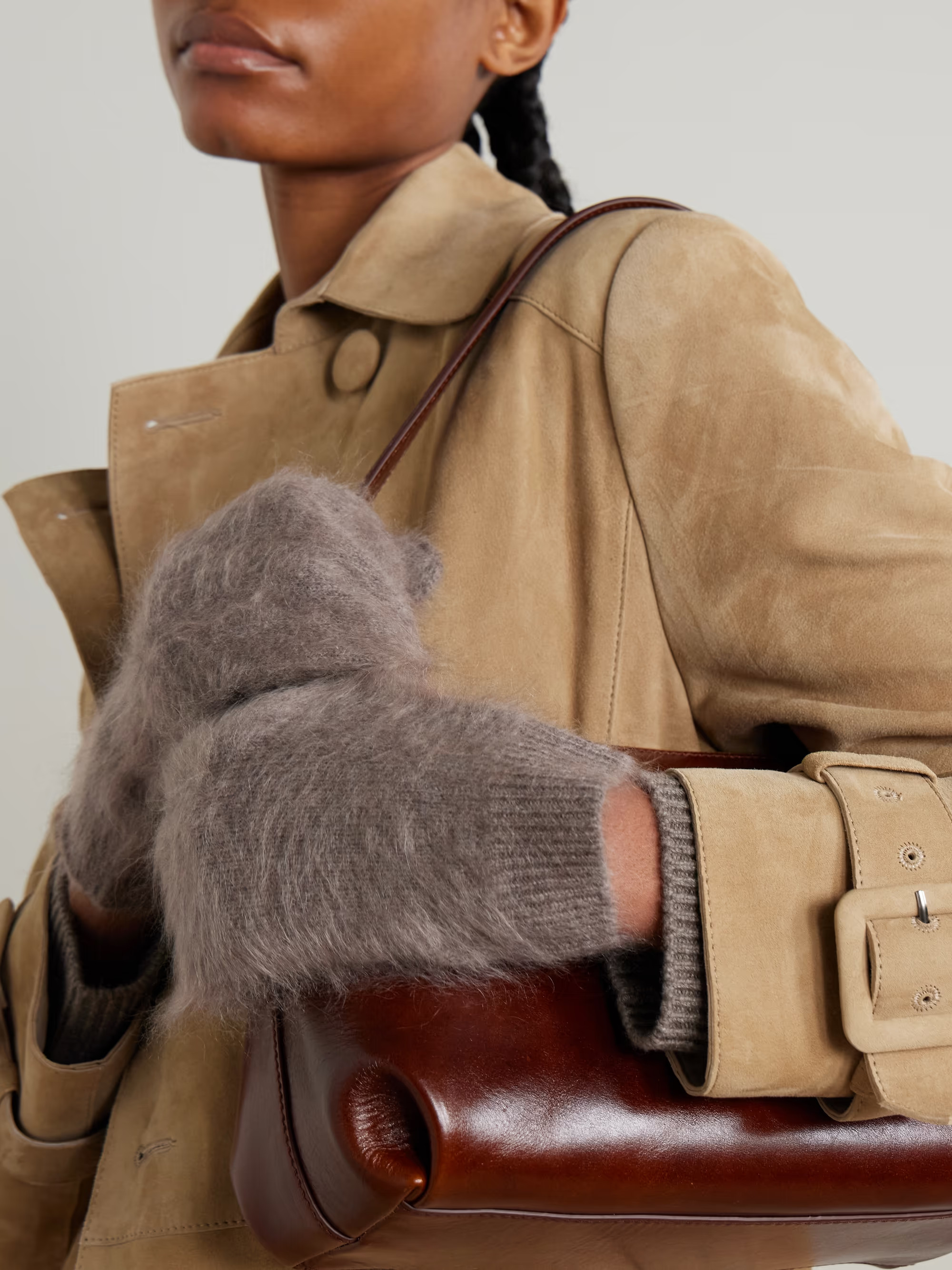 Brushed-cashmere mittens | NET-A-PORTER (UK & EU)