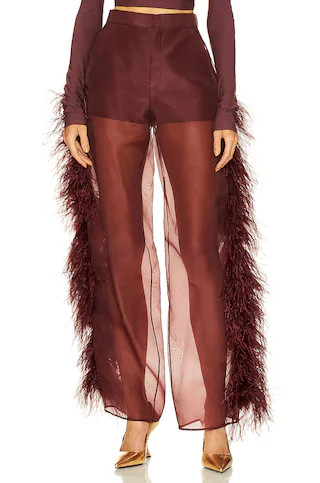 Organza High Waisted Trouser W Ostrich | Revolve Clothing (Global)