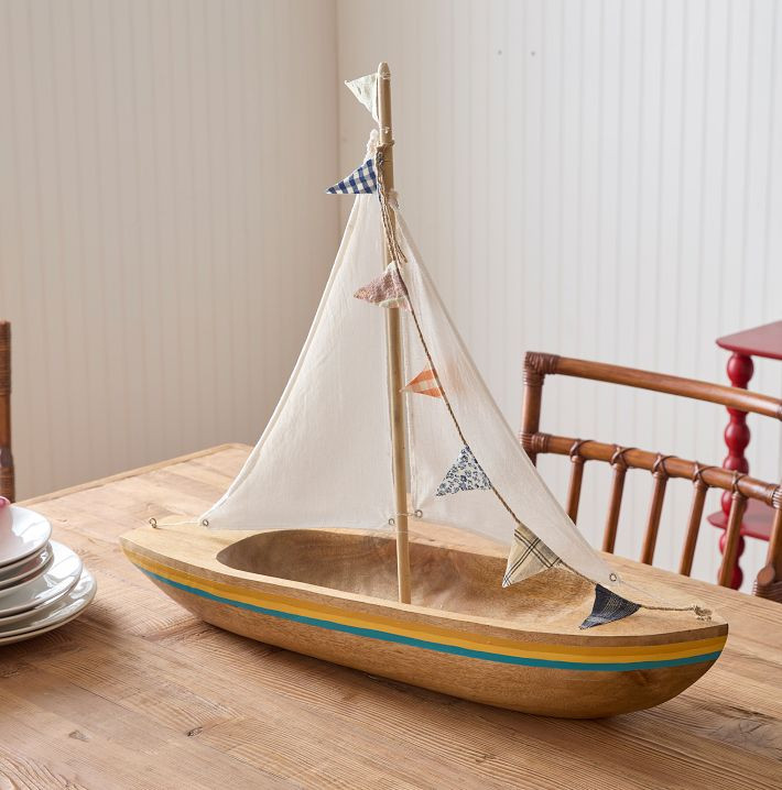 Saylor Decorative Wooden Sailboat | GreenRow
