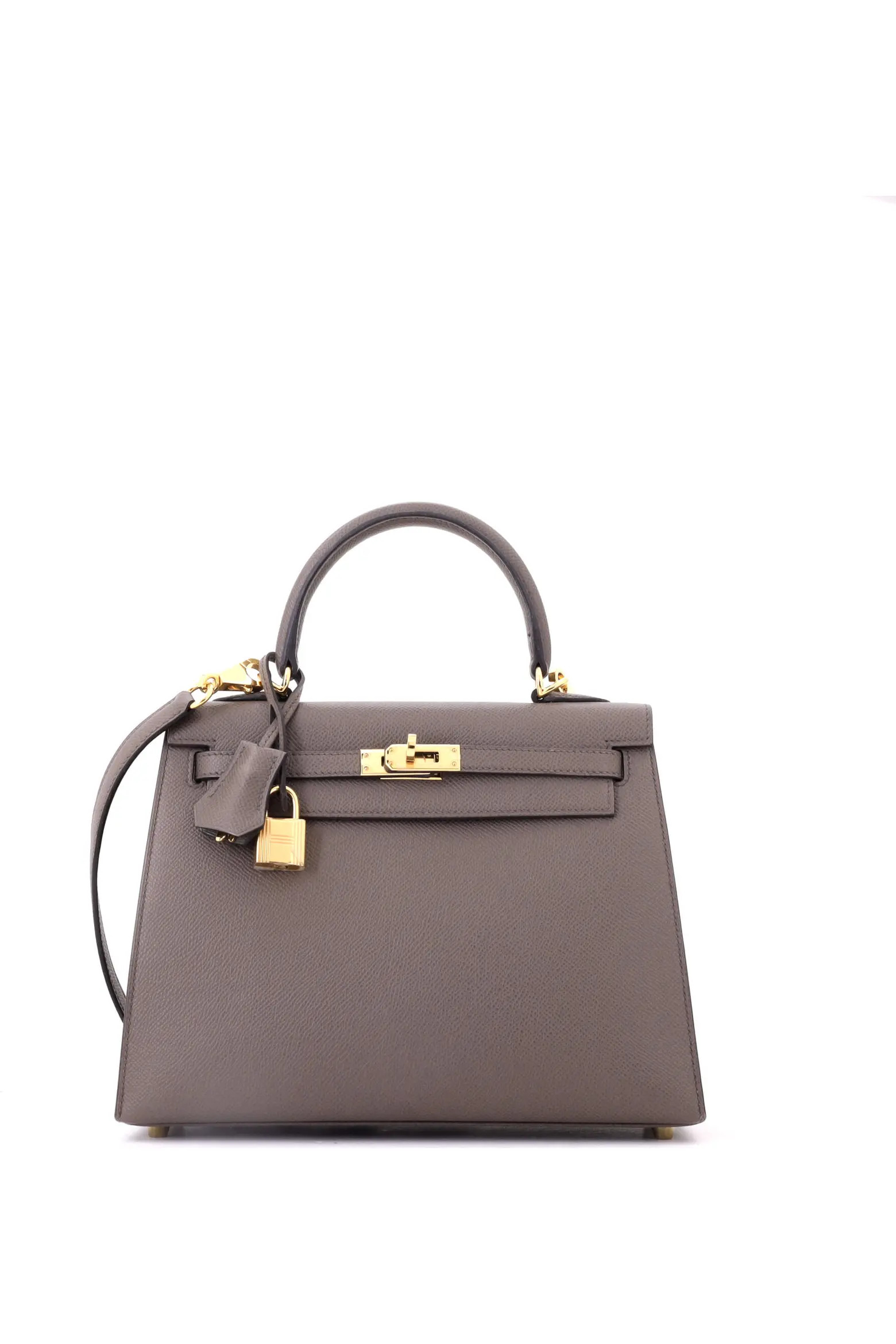 Pre-Owned Hermes Kelly Handbag Grey Epsom with Gold Hardware 25 (Women) | Nordstrom | Nordstrom
