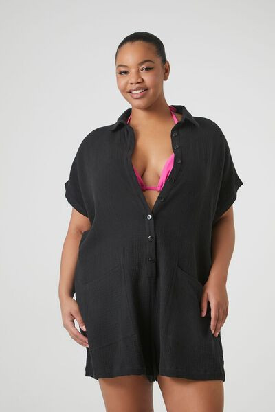 Plus Size Swim Cover-Up Romper | Forever 21