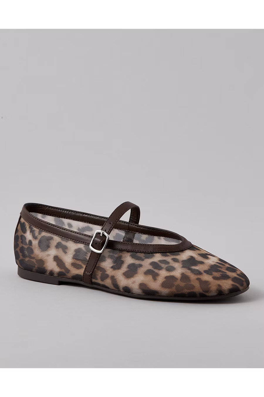 AE Leopard Mesh Ballet Flat Women's Multi 9 1/2 | American Eagle Outfitters (US & CA)