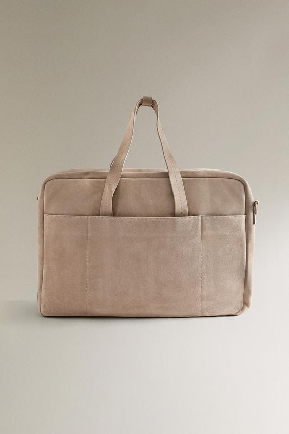 SPLIT SUEDE TRAVEL BAG | Zara US