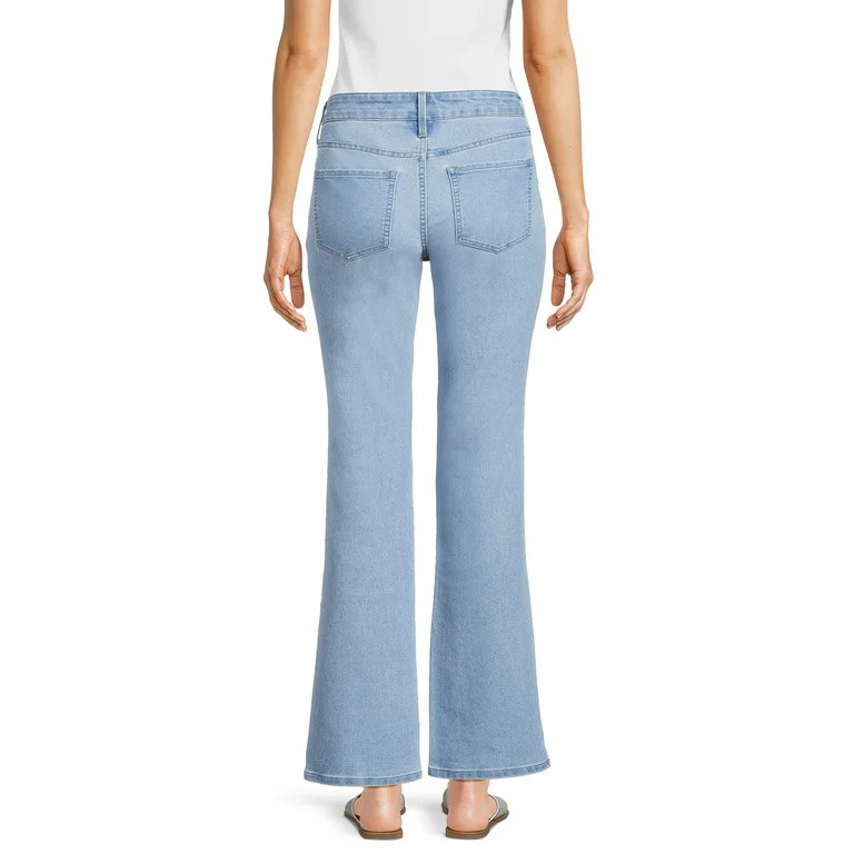 No Boundaries Women's Juniors Mid Rise Bootcut Jeans, Sizes 1-21 | Walmart (US)