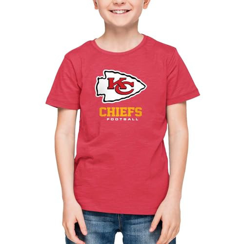 Team Fan Apparel Youth NFL Ultimate Fan Logo Short Sleeve T-Shirt - 100% Cotton Tagless Football Tee - Officially Licensed Gear (Kansas City Chiefs - Red, Youth Medium) | Amazon (US)