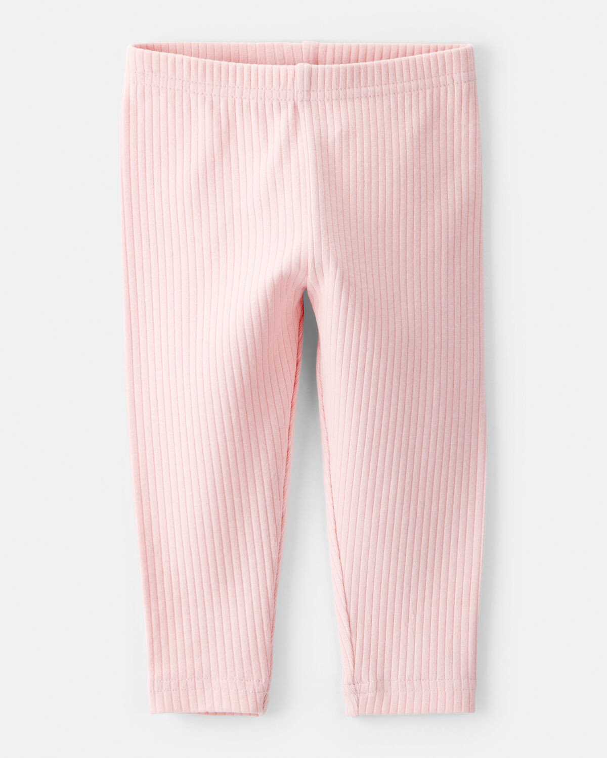 Baby Girl Cotton Ribbed Stretch Leggings - Pink | Carter's Inc