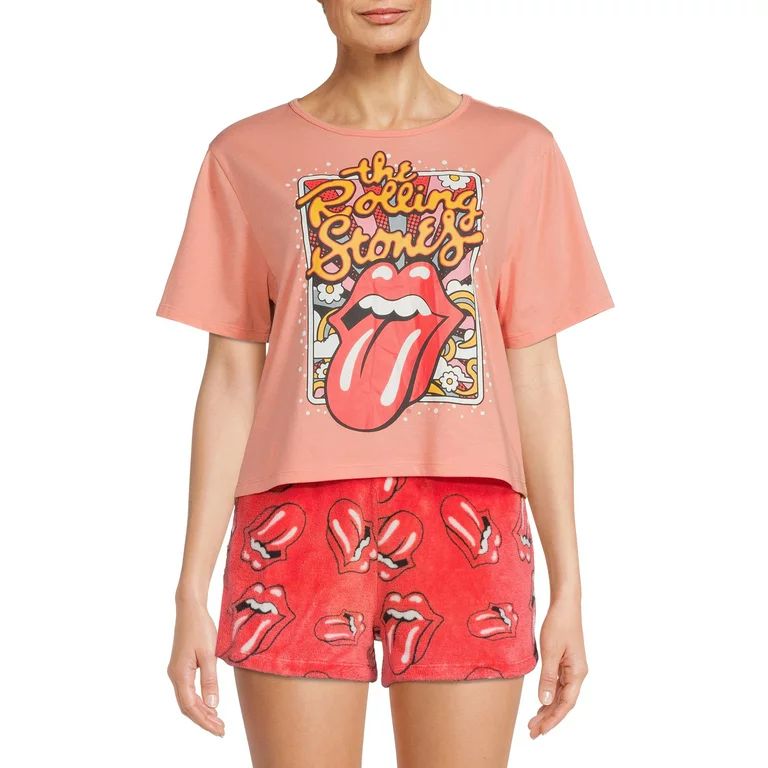The Rolling Stones Tee and Woobie Short Set, 2-Piece | Walmart (US)