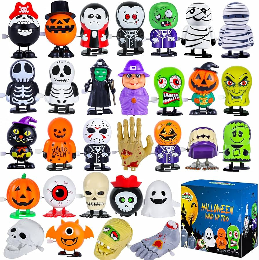Max Fun 30Pcs Halloween Wind Up Toys Assortment Halloween Toys for Kids Halloween Party Favors Go... | Amazon (US)