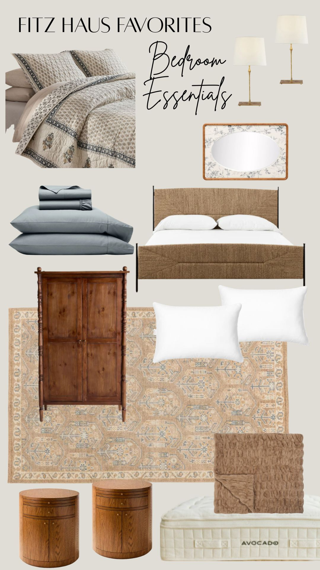 Create a calm, layered, luxury bedroom with our Fitz Haus–approved essentials. From plush, hotel-worthy bedding and tailored upholstered beds to warm wood nightstands, soft neutral rugs, and ambient lighting, these are the exact pieces we use to design timeless, livable master bedrooms for our Central Pennsylvania clients. Save this list for your next bedroom refresh, renovation, or new build, and shop our designer-curated favorites that bring comfort, texture, and elevated style together.

#BedroomDesign #PrimaryBedroomInspo #LuxuryBedroom #InteriorDesignStyle #FitzHausStyle #HomeDecorShopping #LTKHome #NeutralBedroom #LayeredInteriors #LivableLuxury 

 #LTKmomlife #LTKHome #LTKSaleAlert
