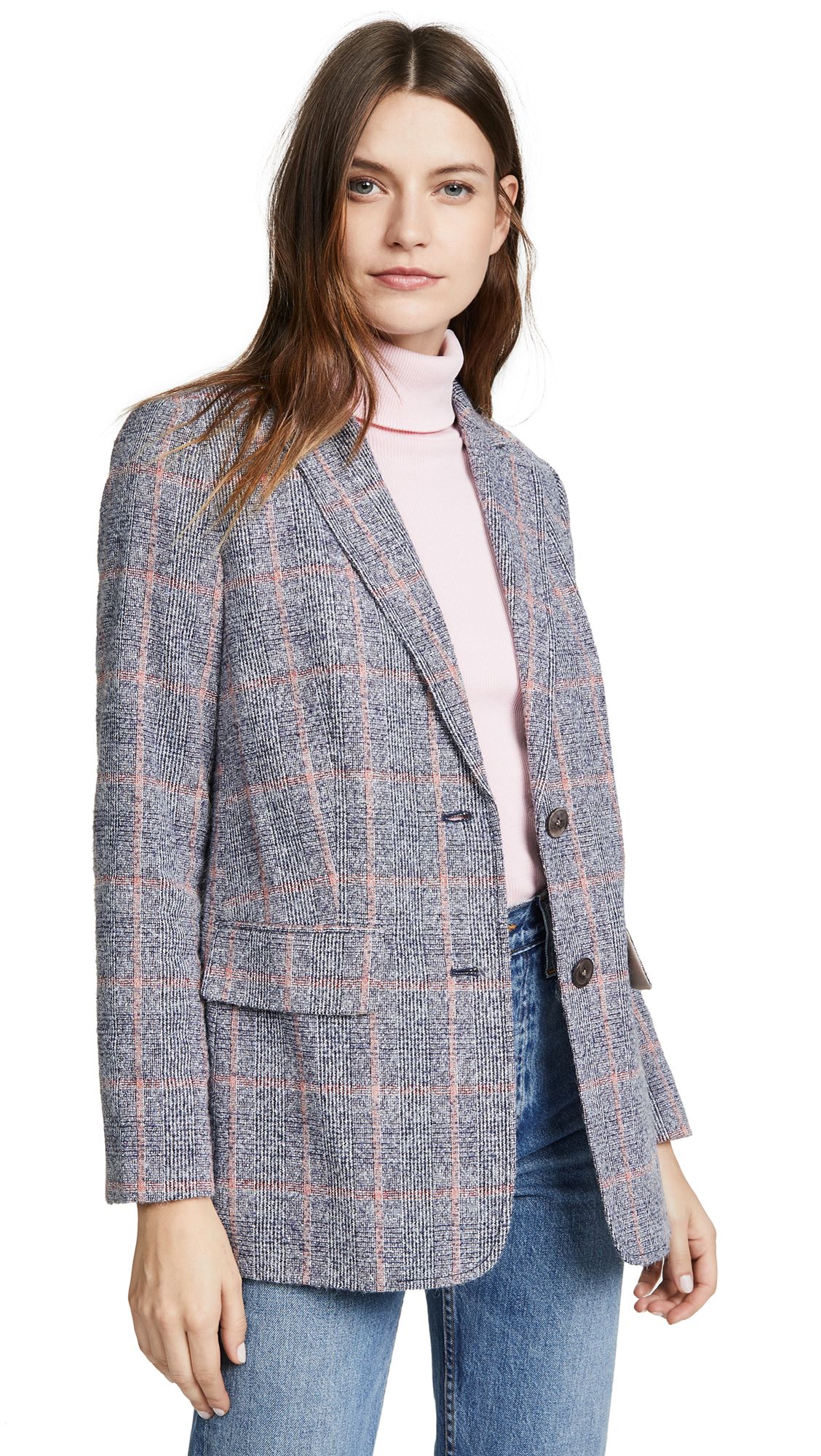 Rebecca Taylor Tweedy Plaid Blazer | Shopbop