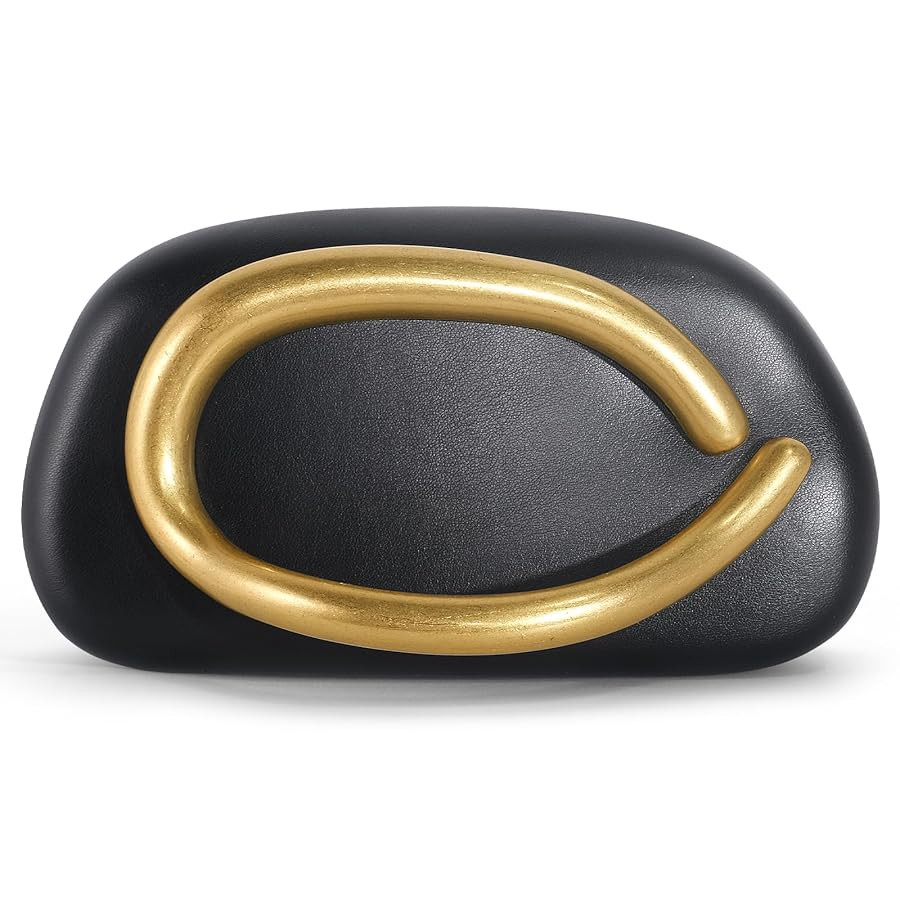 Clutch Purses for Women Formal, PU Leather/Marble Acrylic Evening Bags with Chain, Trendy Metal H... | Amazon (US)