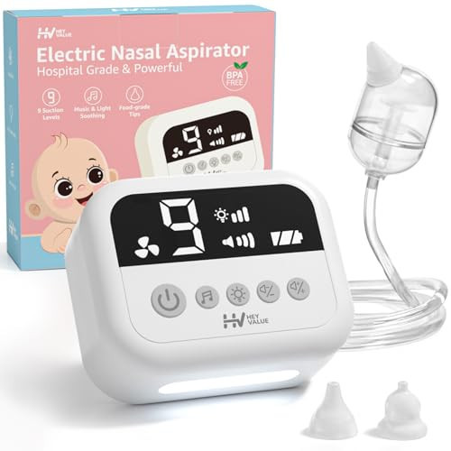 HEYVALUE Nasal Aspirator for Baby, Hospital Grade 9 Levels Suction, White | Amazon (US)