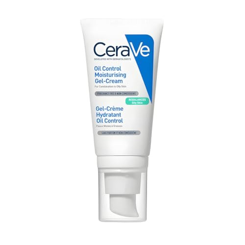 CeraVe Oil Control Moisturizing Gel-Cream, Face Moisturizer for Oily Skin, Niacinamide, Hyaluronic Acid & Oil Absorbing Technology To Rebalance Oily Skin, Non-Comedogenic, Fragrance Free & Oil-Free | Amazon (US)