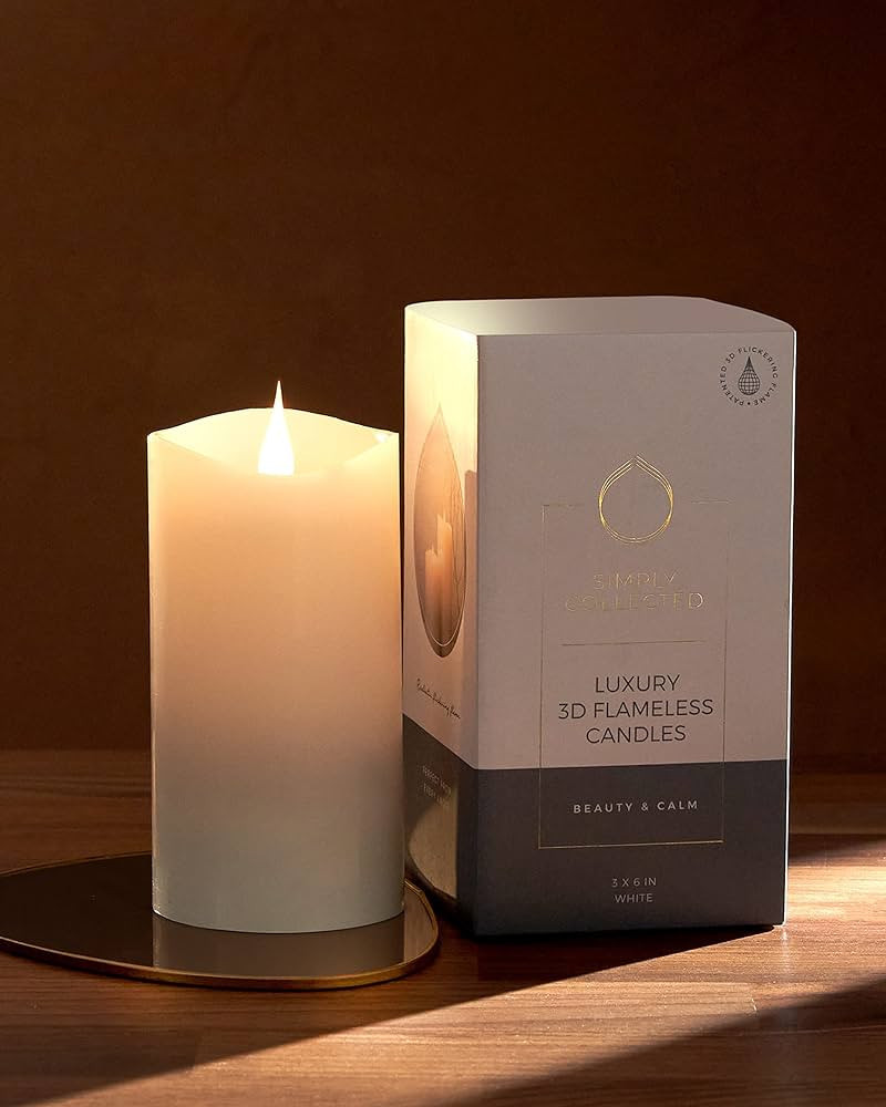 Simply Collected Flickering Flameless Candles Battery Operated with Timer, 800+ Hours Realistic 3... | Amazon (US)