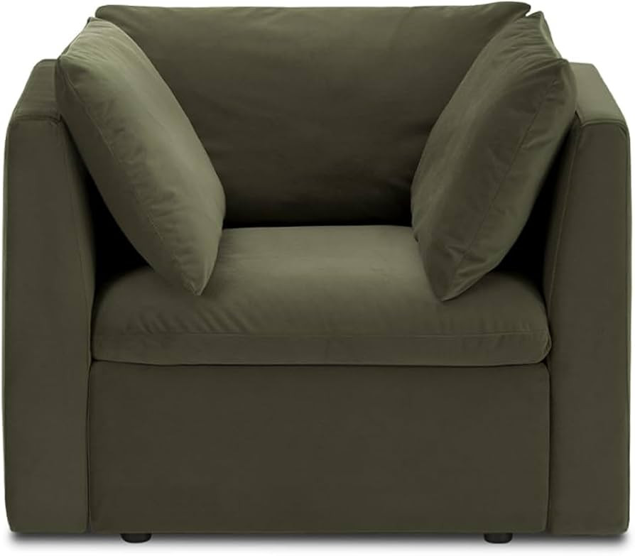 mopio Modern Armchair with Storage and Fully Removable Covers, Deep Seat Accent Chair for Living ... | Amazon (US)