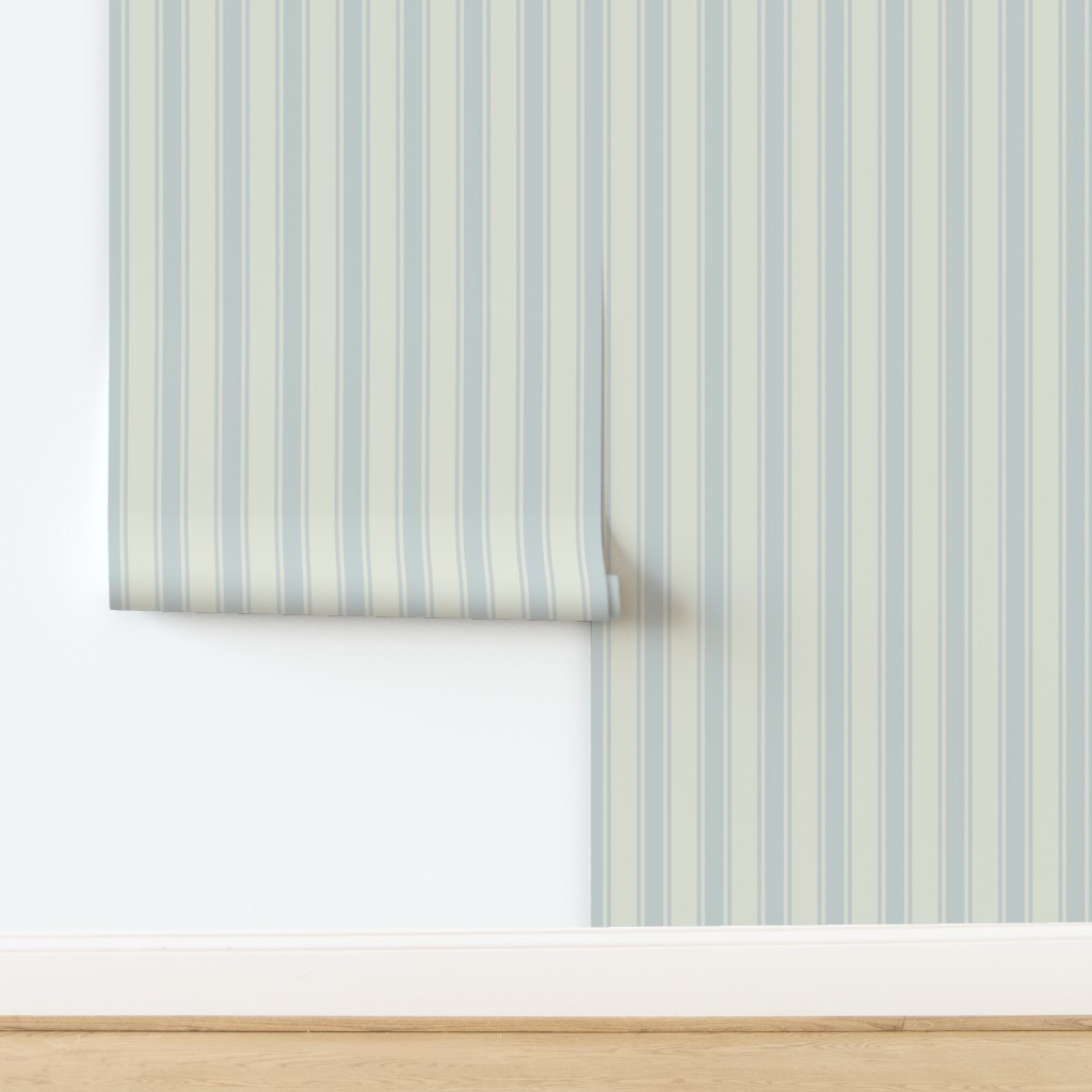 Wallpaper in Bunnie Blue Stripes Dove | Spoonflower