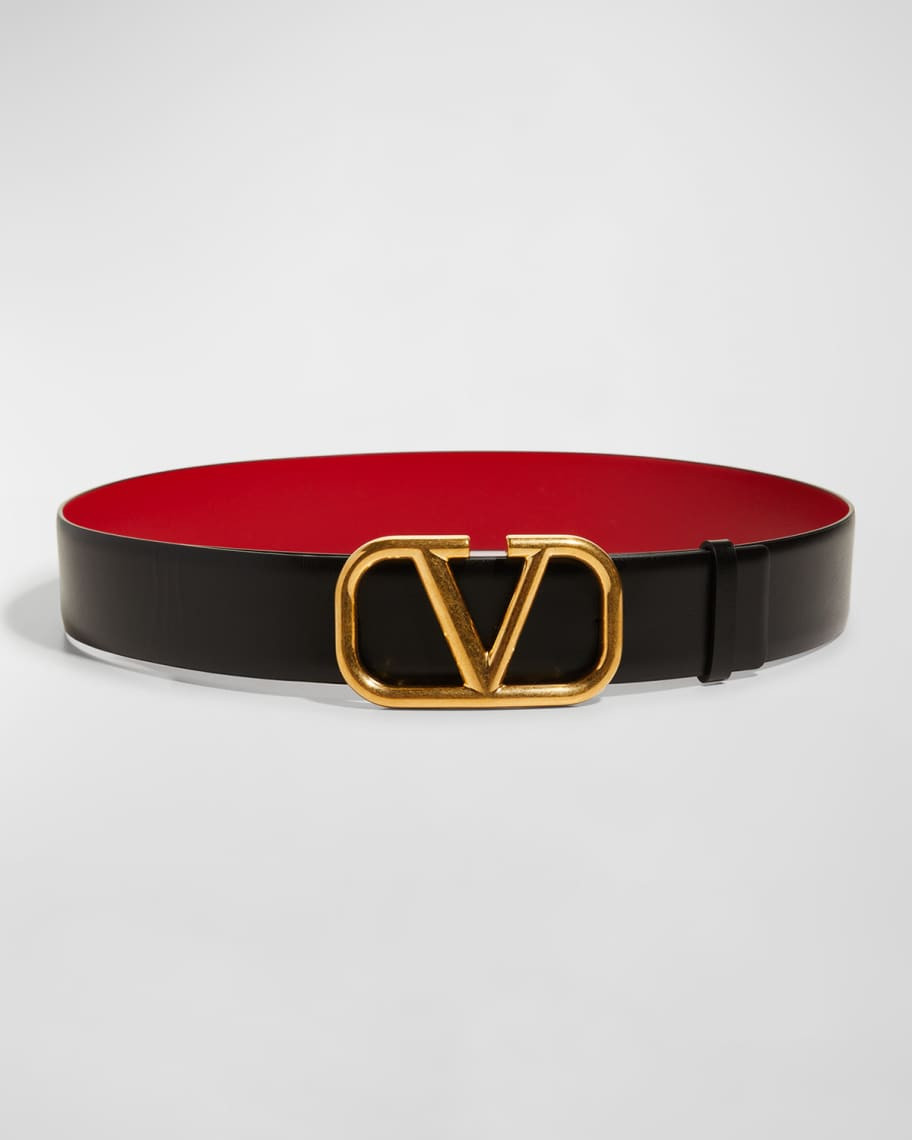 Valentino Garavani VLOGO Leather Belt | Neiman Marcus