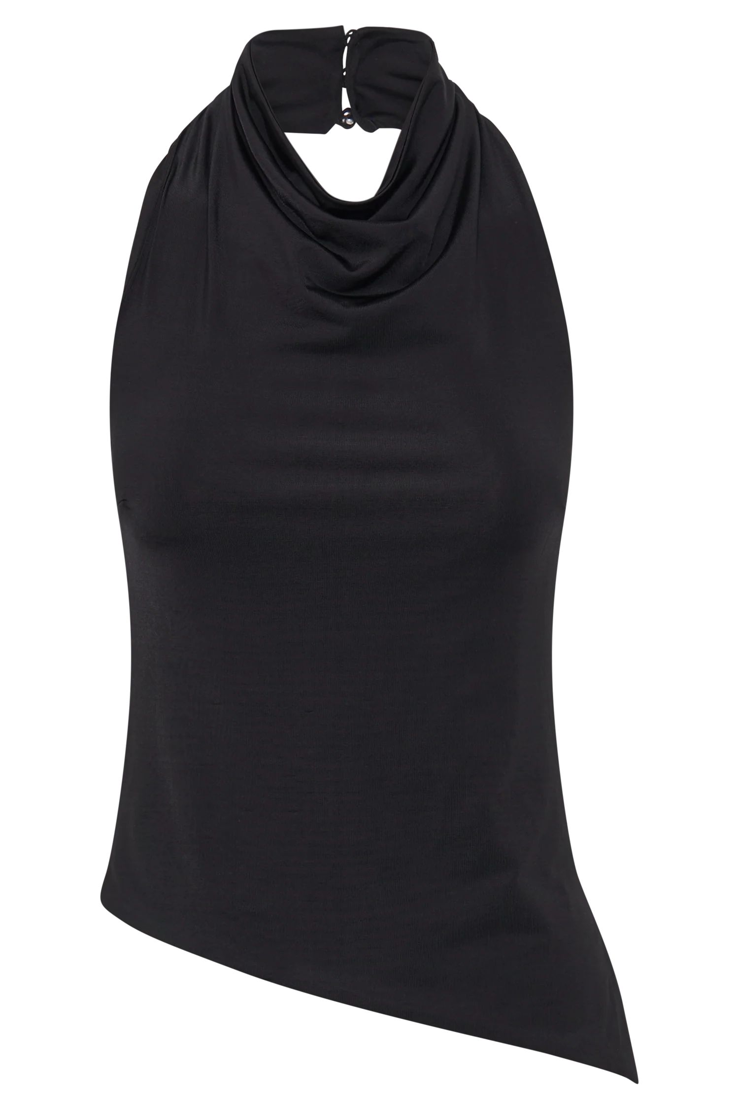 Federica Slinky Halter Neck Top - Black | MESHKI US