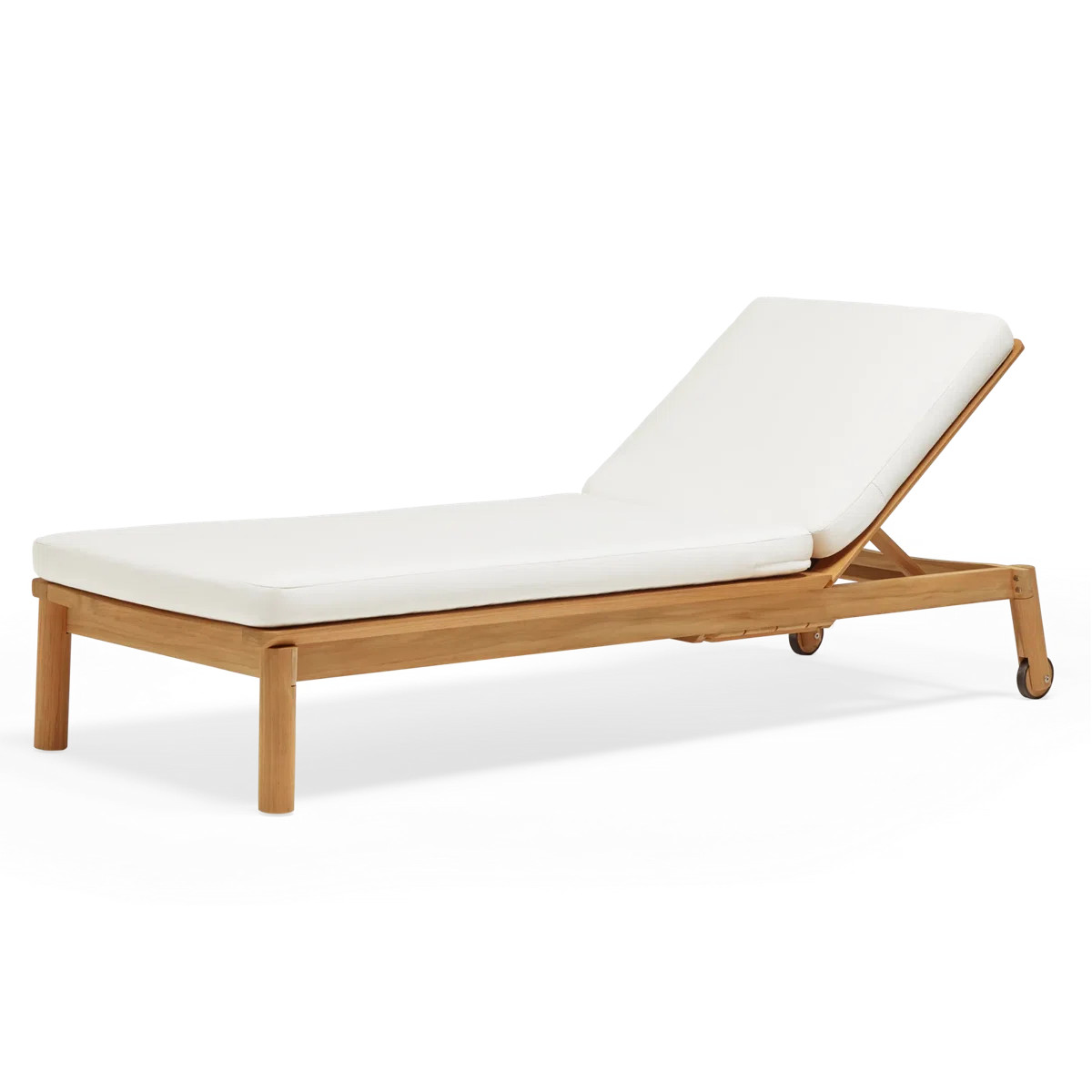 Haven Outdoor Teak Wood Chaise Lounge , Sunbrella Cushion Included | Wayfair North America