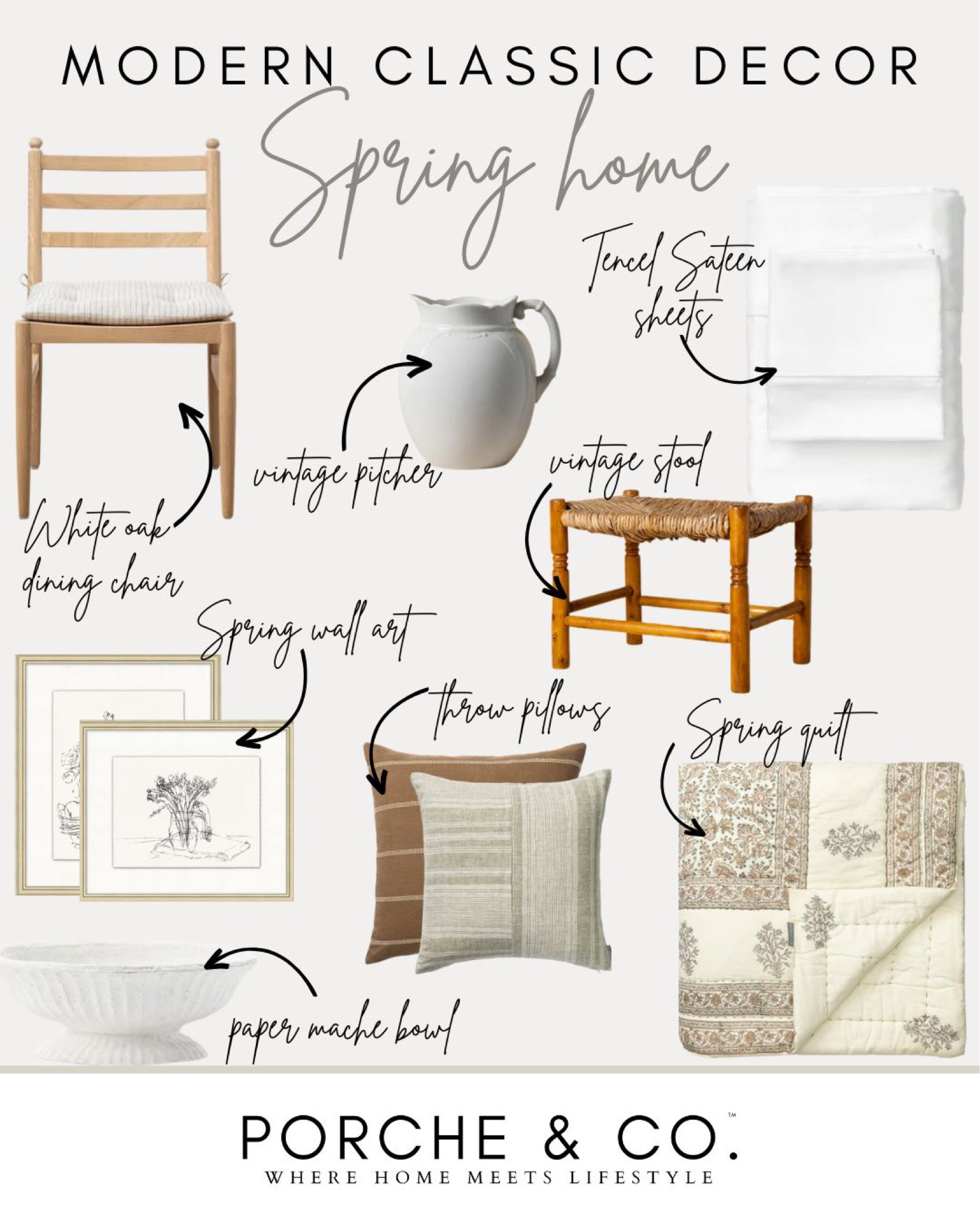 Modern classic spring decor
Spring decor 
#visionboard #moodboard #porcheandco

#LTKhome #LTKSeasonal #LTKstyletip
