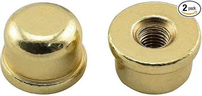 1/2 Inch Tall Lamp Finial Tapped 1/4-27 Knob Lamp Accessories for Lamp Shade Holder Harp Tops, Go... | Amazon (US)