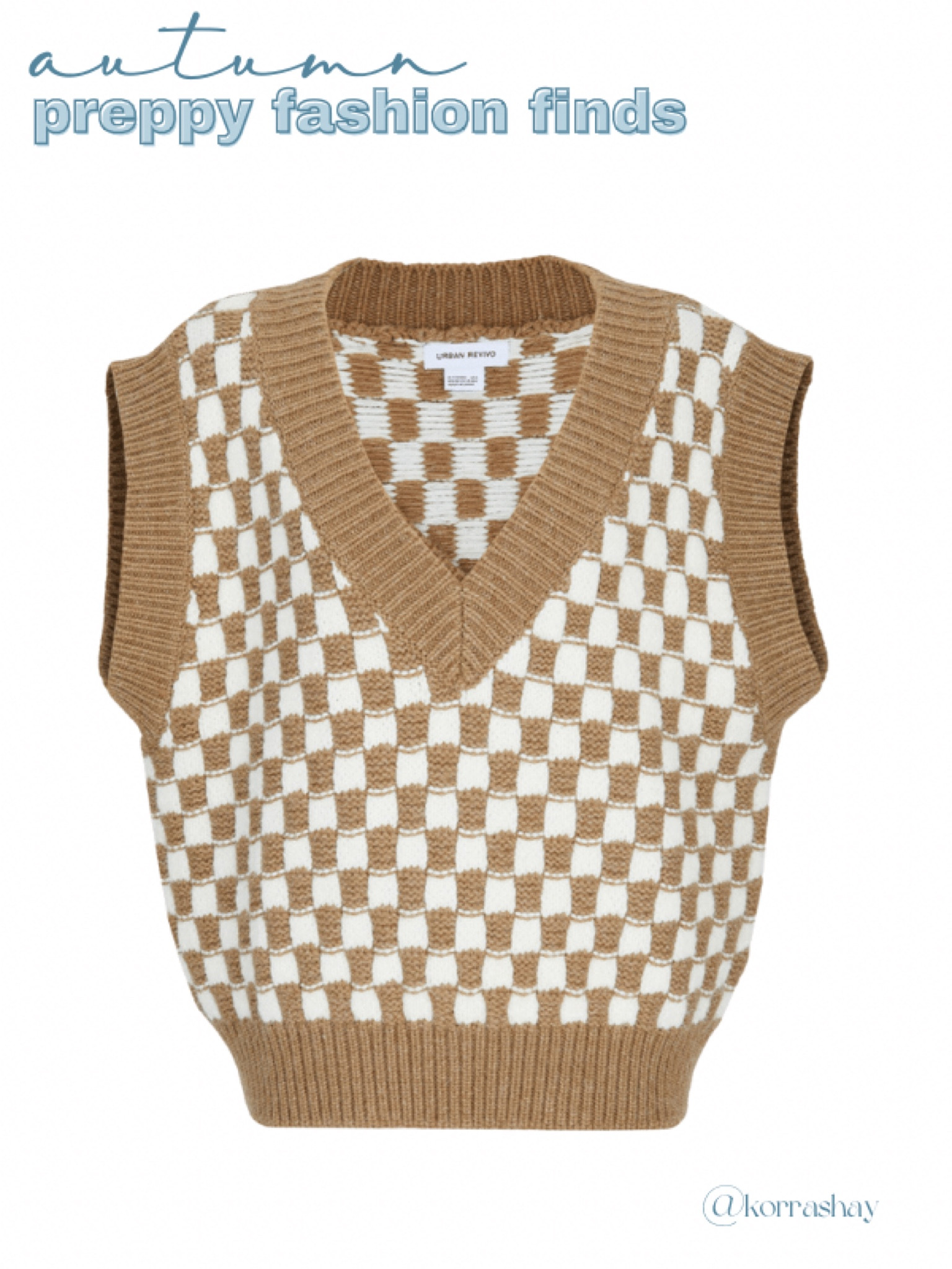 Preppy fall fashion finds!
Checkered neutral sweater vest 

🏷
Preppy fall fashion, preppy fall outfits, fall fashion finds, fall fashion ideas, thanksgiving outfit ideas, preppy fashion Inspo 

#LTKfit #LTKSeasonal #LTKworkwear