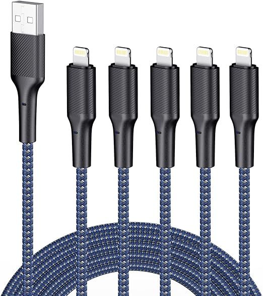 iPhone Charger Cable 10ft 5Pack,[Apple MFi Certified] Long Lightning Cable 10 Foot iPhone Chargin... | Amazon (US)