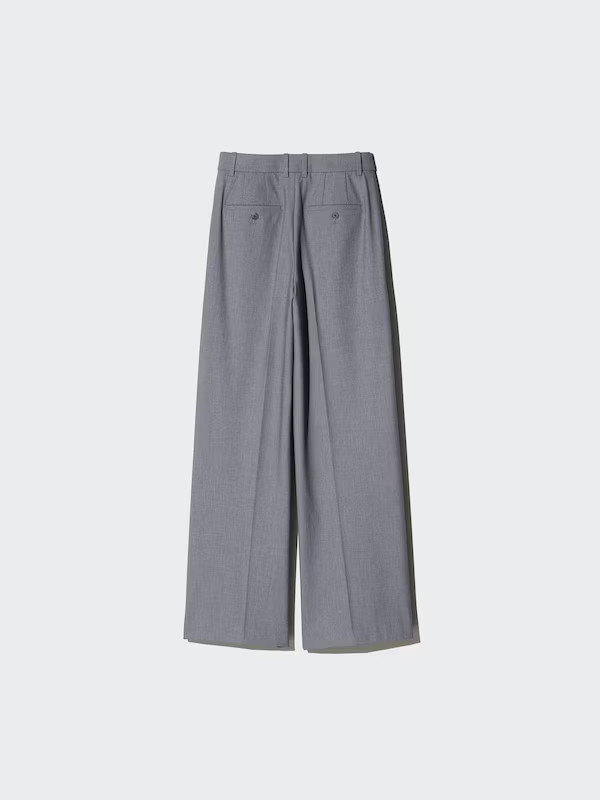 Smart Wide Trousers (Longer) | UNIQLO (UK)