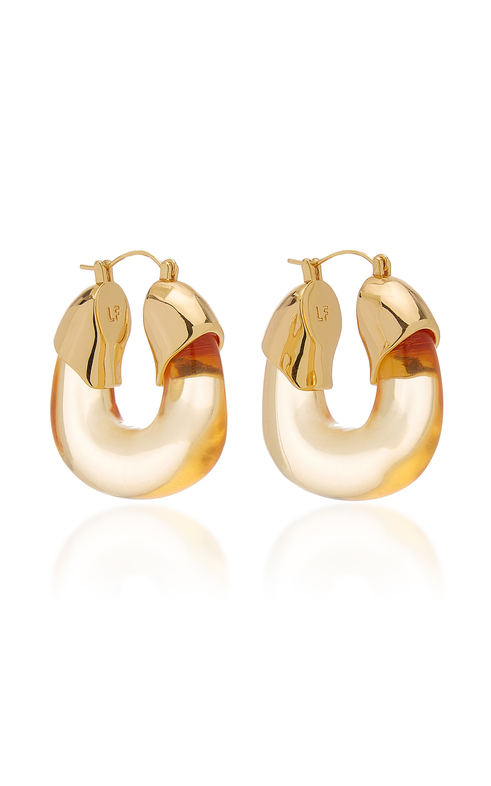 Lizzie Fortunato - Women's The Organic Acrylic Hoops - Yellow - OS - Moda Operandi - Gifts For Her | Moda Operandi (Global)