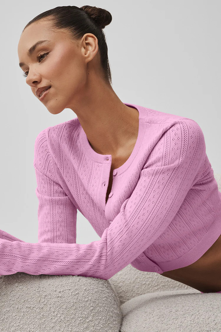 Pointelle Sweater Be Mine Cardigan | Alo Yoga (US)
