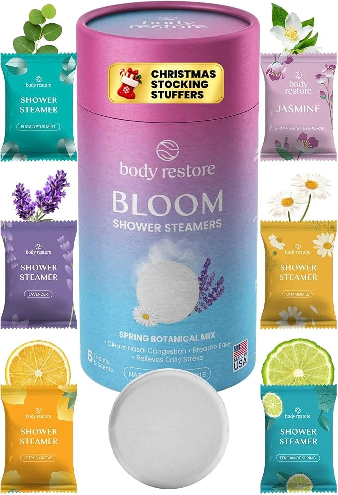 BodyRestore Shower Steamers Aromatherapy, Gifts for Women, Bloom 6 Pack | Amazon (US)