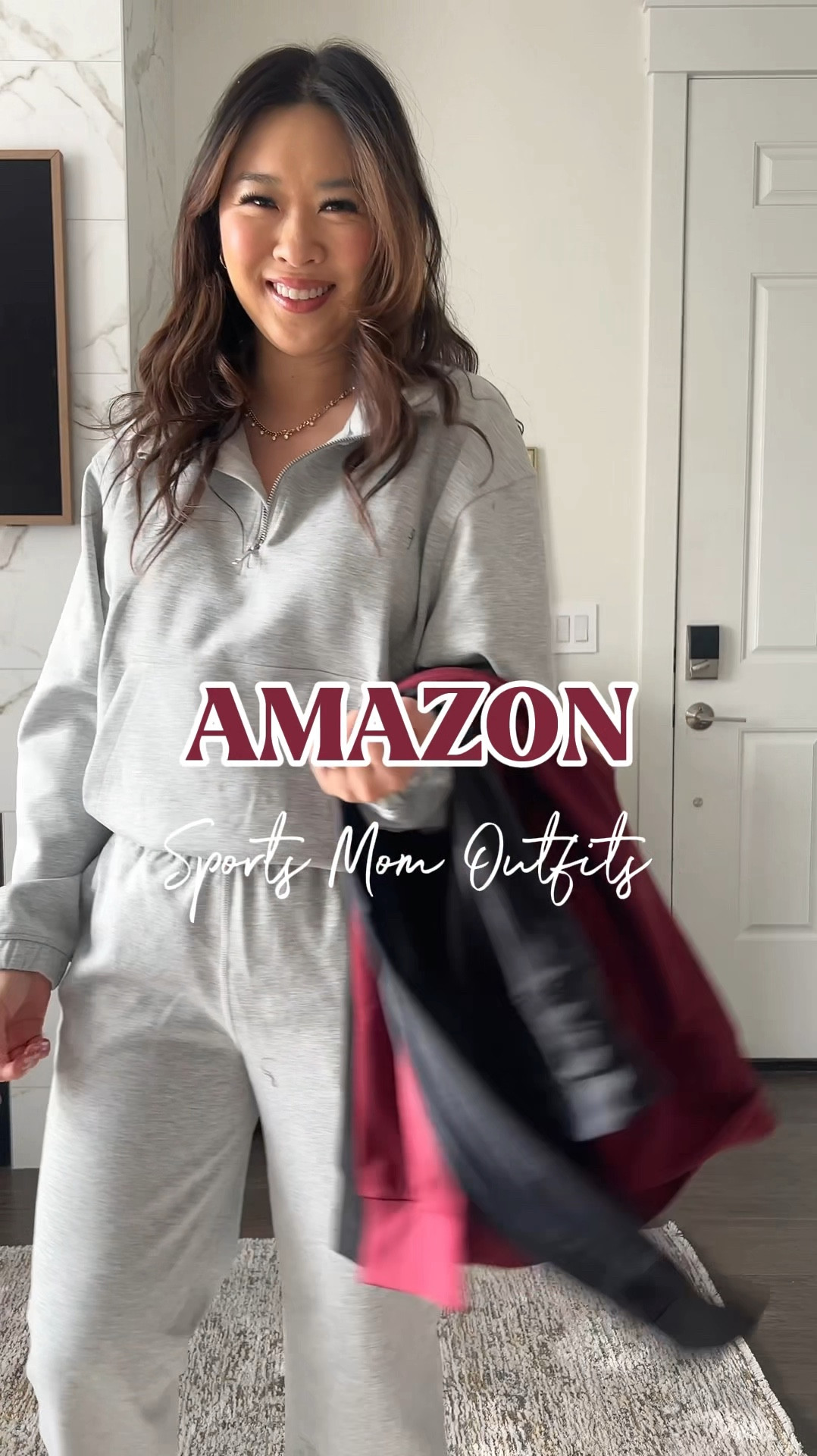 #ad The perfect sports Mom outfits for cheering your kids on at their games and competitions this Winter!! The red joggers and long sleeve tops are even fleece lined, all pieces come in several color options to match team colors! @ggradualsports #ggradual

Grey Set: Medium
Fleece Long Sleeve Tops: Small
Joggers: Medium
Puffer Jacket: Small 